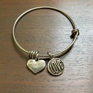 Silver “bride to be” bracelet